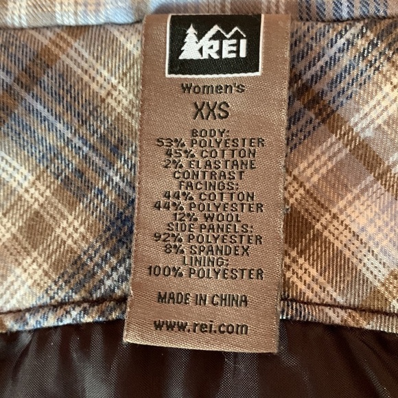 REI Corduroy Vest, Size XXS, Brown With Plaid & Gray Trim. - Picture 4 of 7